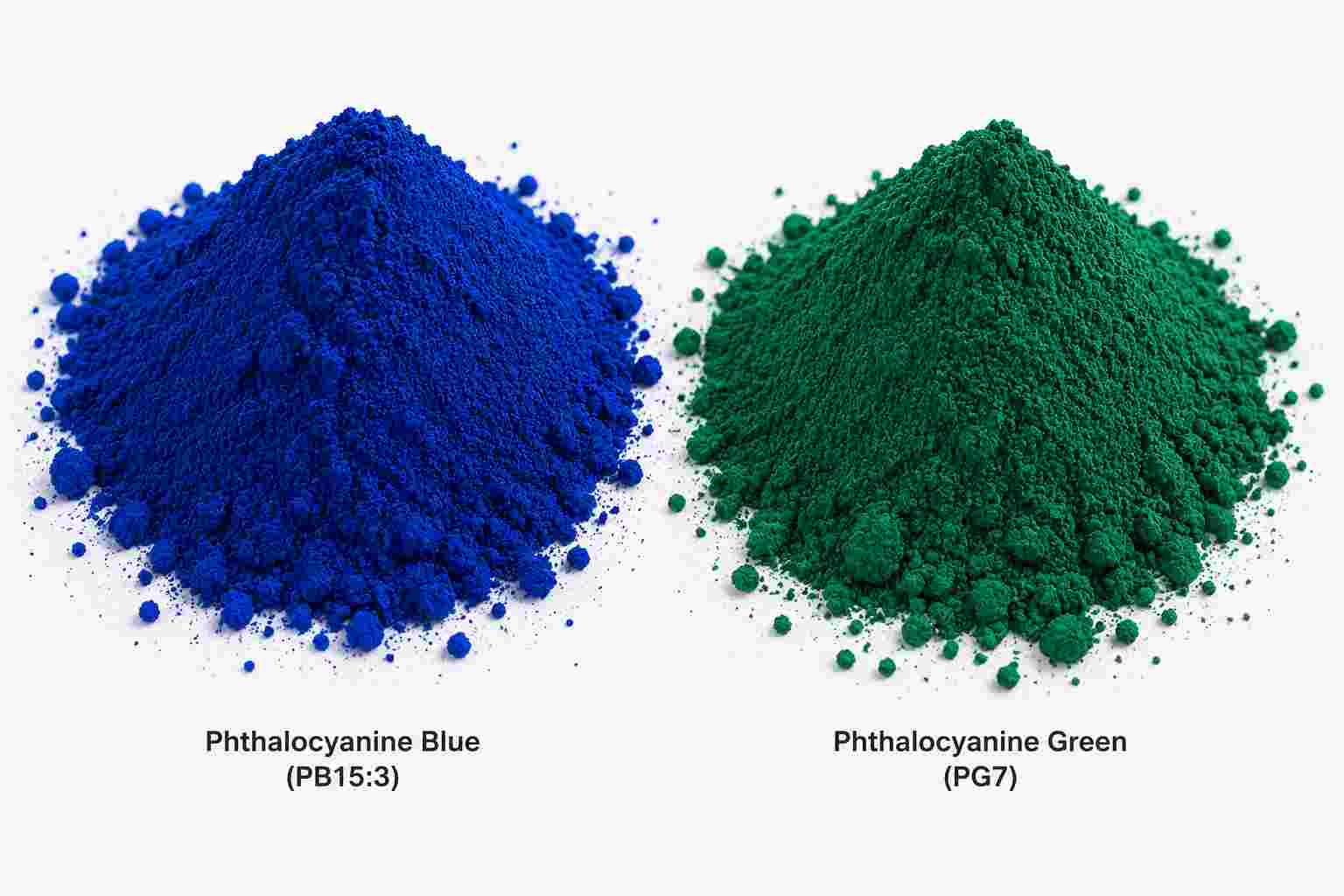 blue and green phthalocyanine pigment powders