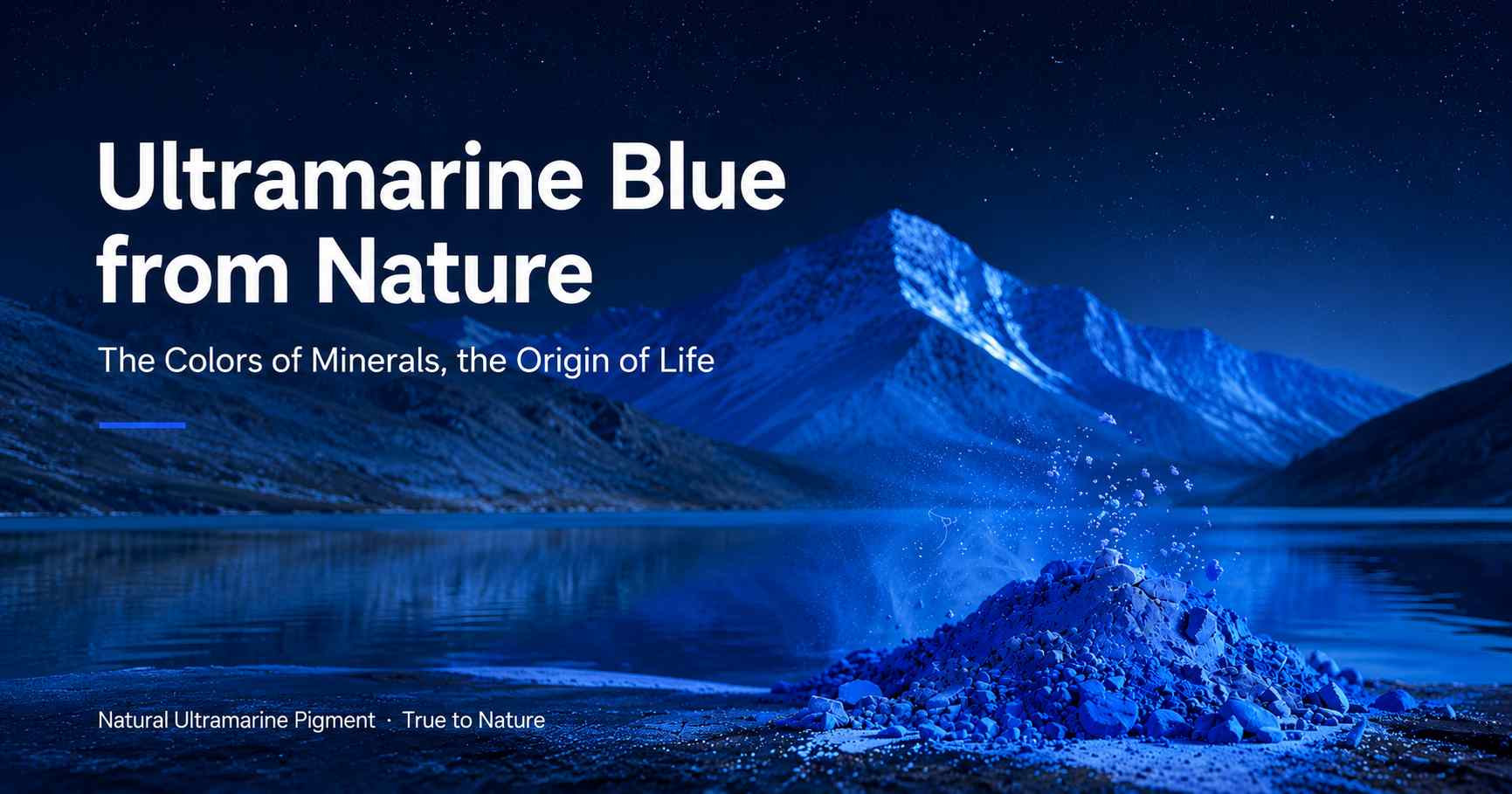natural ultramarine blue industrial pigment concept image