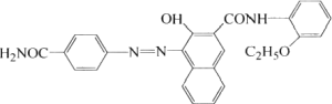 Molecular structure formula of pigment red 170 F3RK