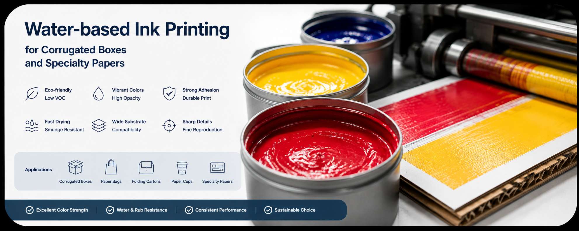 Waterborn printing ink