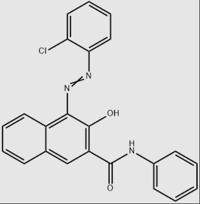 Molecular structure formula of Pigment Red 21