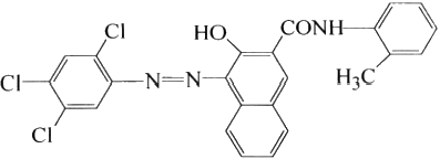 Molecular structure formula of pigment red 112