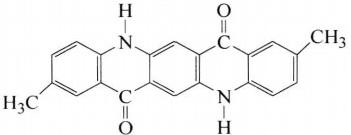 Molecular structure formula of pigment red 122