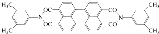 Molecular structure formula of pigment red 149