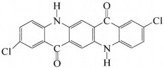 Molecular structure formula of pigment red 202