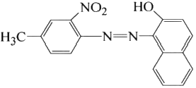 Molecular structure formula of pigment red 3