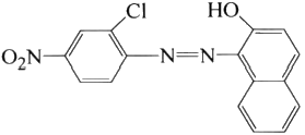 Molecular structure formula of pigment red 4
