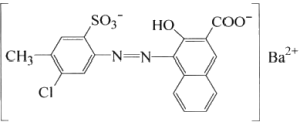 Molecular structure formula of pigment red 48:1