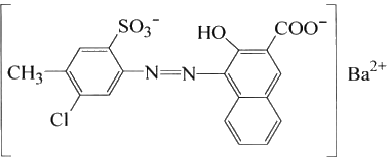 Molecular structure formula of pigment red 48:1