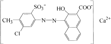 Molecular structure formula of pigment red 48:2