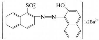 Molecular structure formula of pigment red 49:1