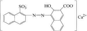 Molecular structure formula of pigment red 63:1