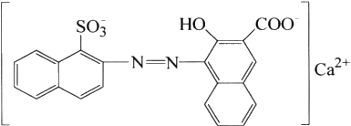 Molecular structure formula of pigment red 63:1