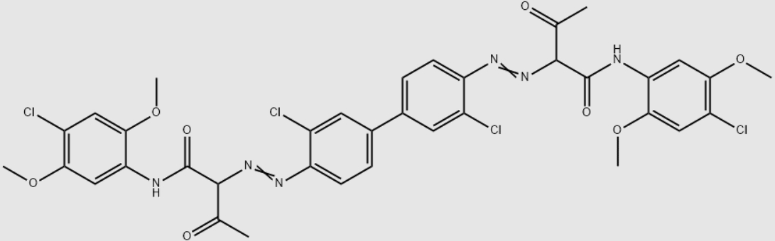 Molecular structure formula of pigment yellow 83