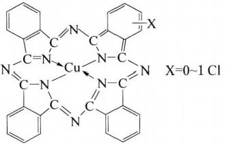 Molecular structure formula of pigment blue 15:1