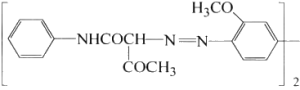 Molecular structure formula of pigment orange 16