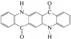 Molecular structure formula of pigment violet 19