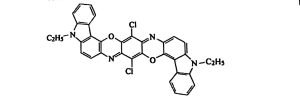 Molecular structure formula of pigment violet 23