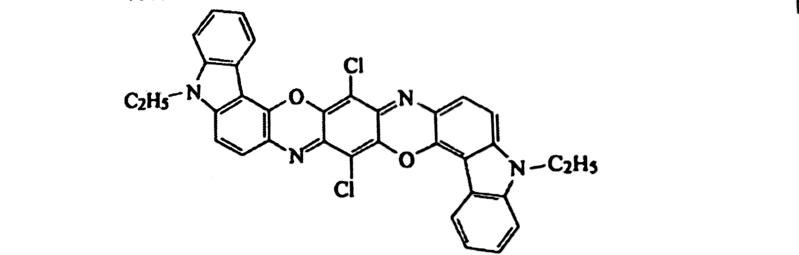 Molecular structure formula of pigment violet 23