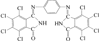 Molecular structure formula of pigment yellow 110