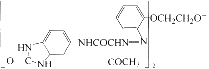 Molecular structure formula of pigment yellow 180