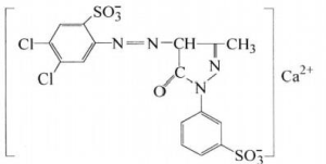 Molecular structure formula of pigment yellow 183