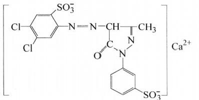 Molecular structure formula of pigment yellow 183