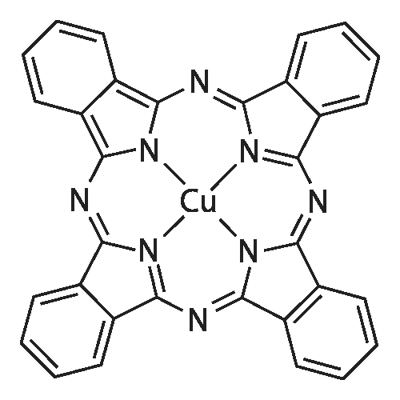 Molecular structure formula of Pigment Blue 15:0