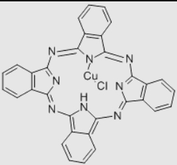 Molecular structure formula of pigment blue 15:2