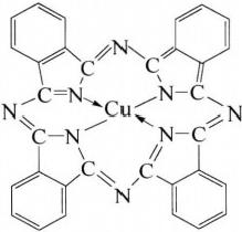 Molecular structure formula of pigment blue15:3