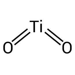 Molecular structure formula of Titanium Dioxide