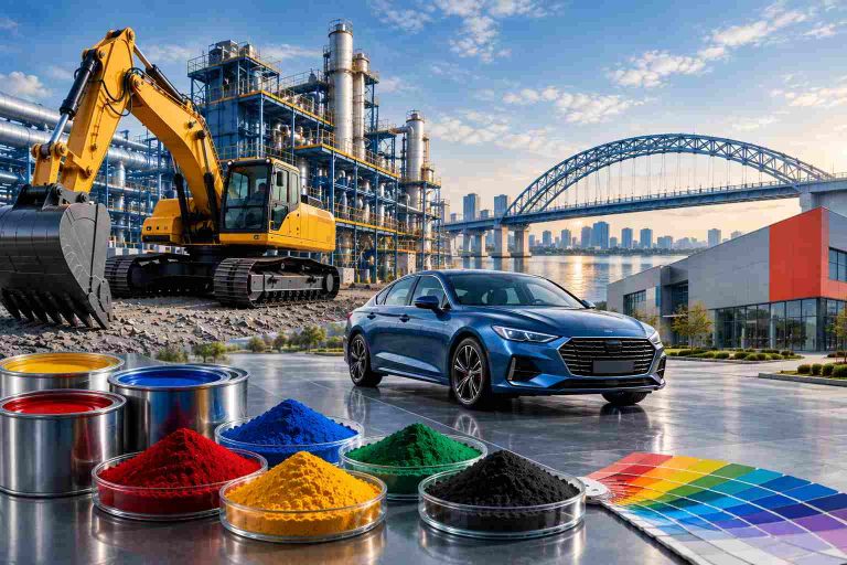 Industrial coatings and pigments for machinery, infrastructure, transportation and building applications