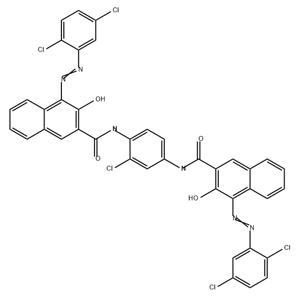 Molecular structure formula of Pigment Red 144