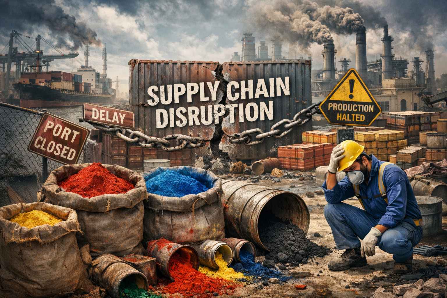 pigment raw material supply chain disruption affecting chemical manufacturing