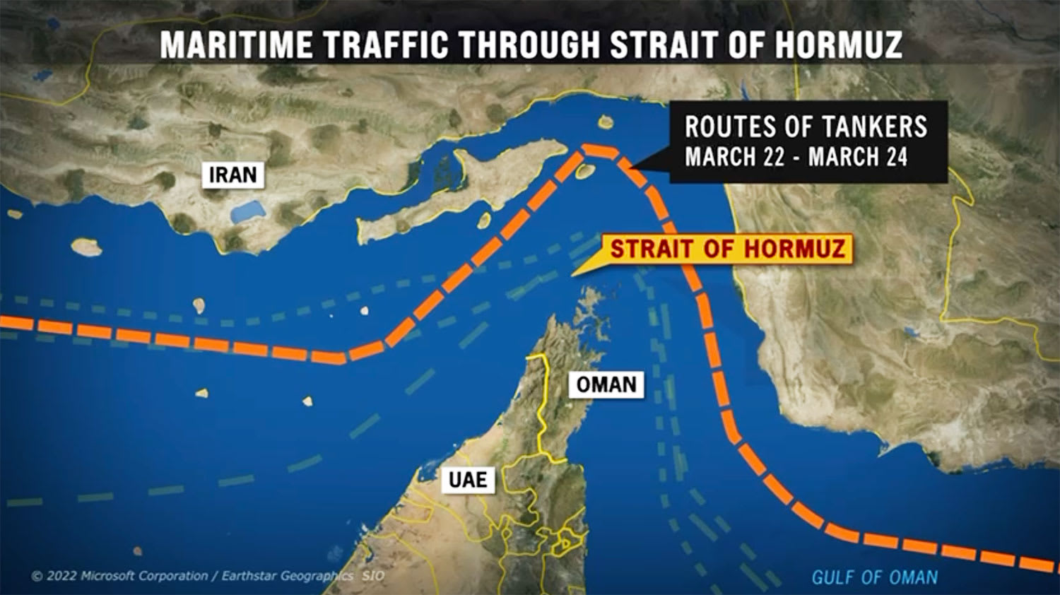 Strait of Hormuz oil tanker route