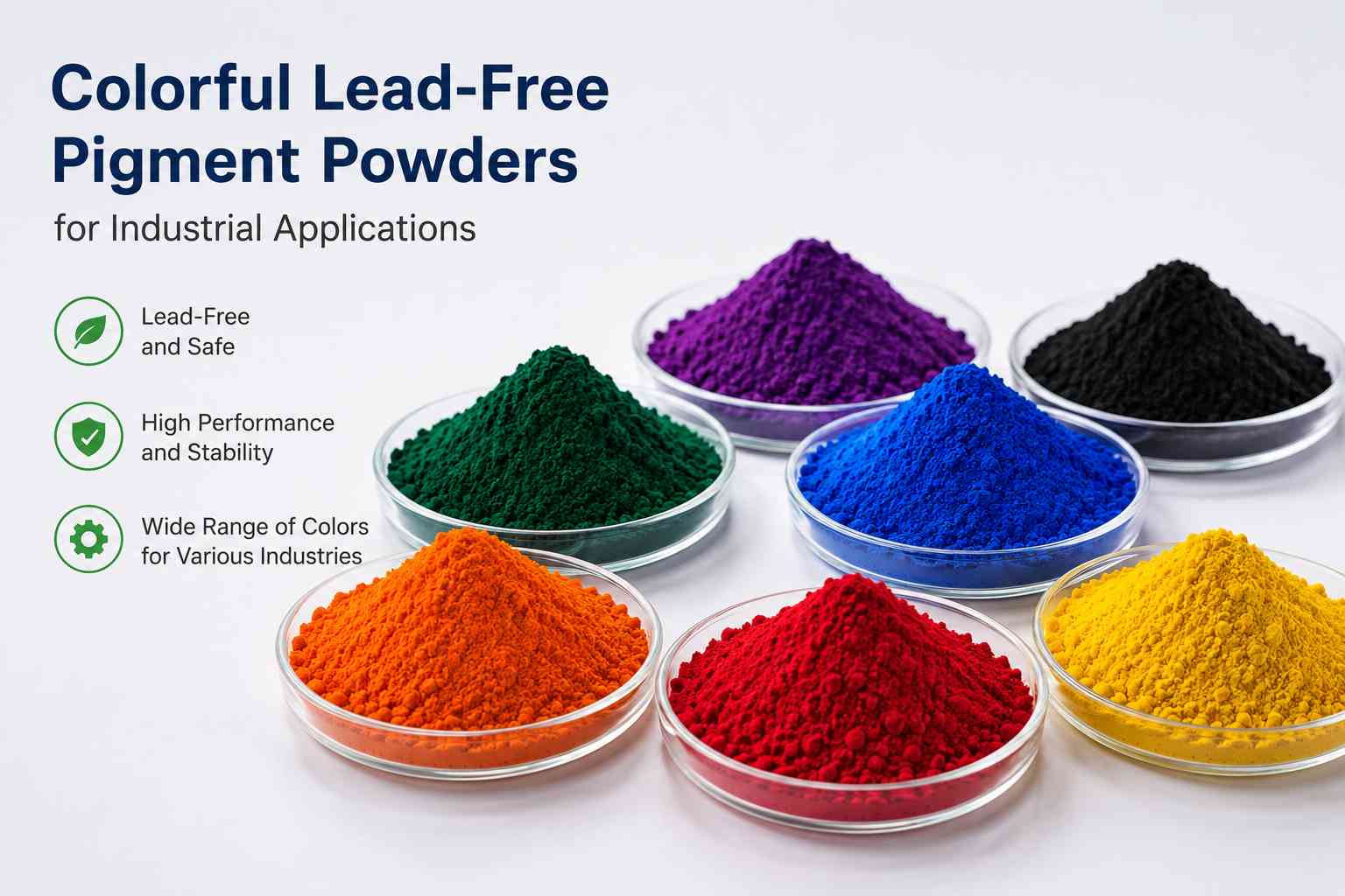 colorful lead-free pigment powders for industrial applications