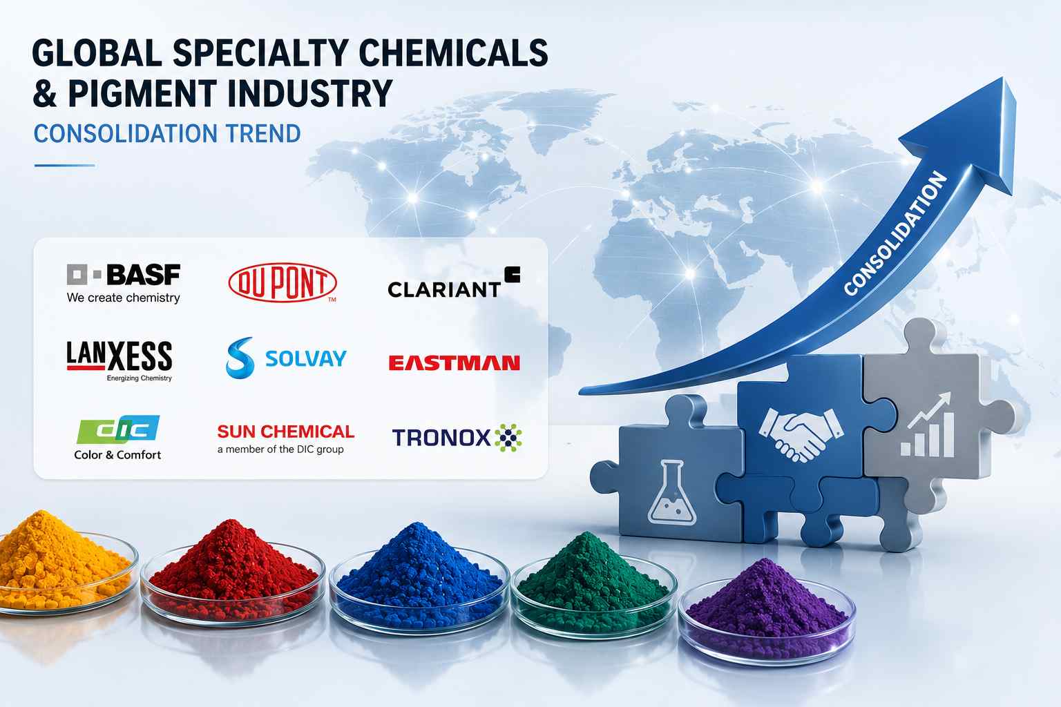global specialty chemical companies and pigment industry consolidation trend