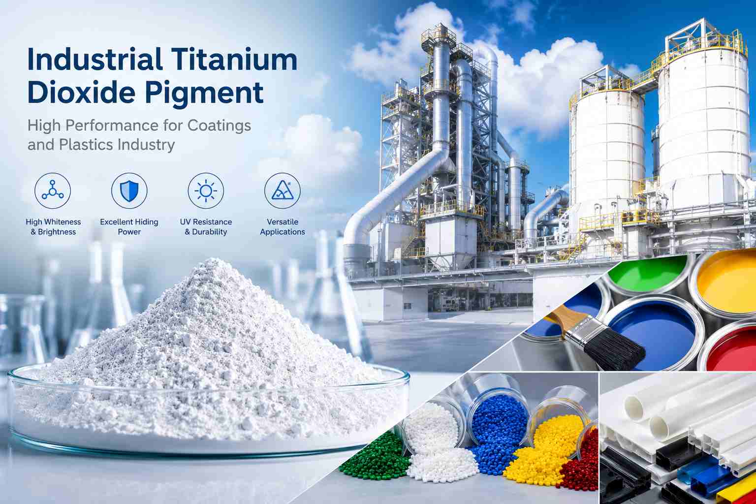 industrial titanium dioxide pigment production for coatings and plastics industry