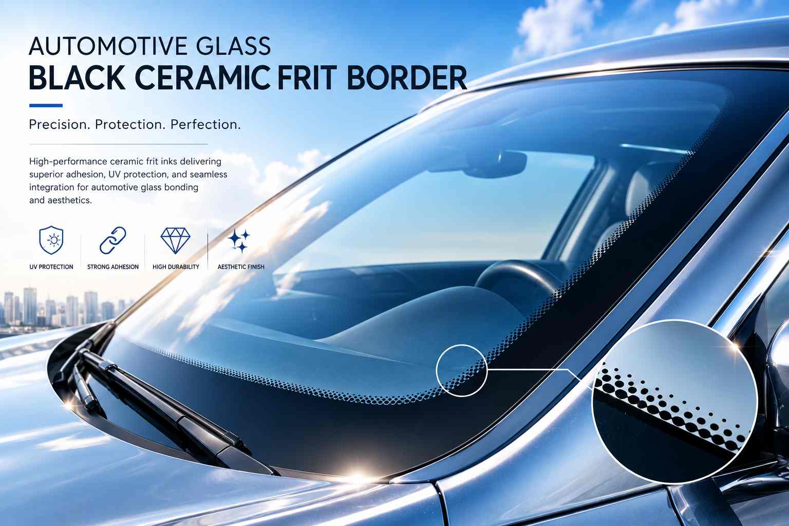 AUTOMOTIVE GLASSBLACK CERAMIC FRIT BORDER