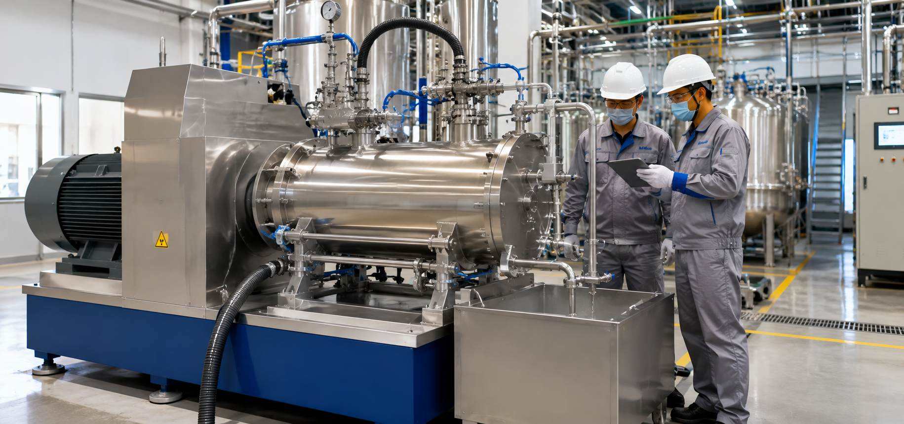 Industrial bead mill used for pigment dispersion