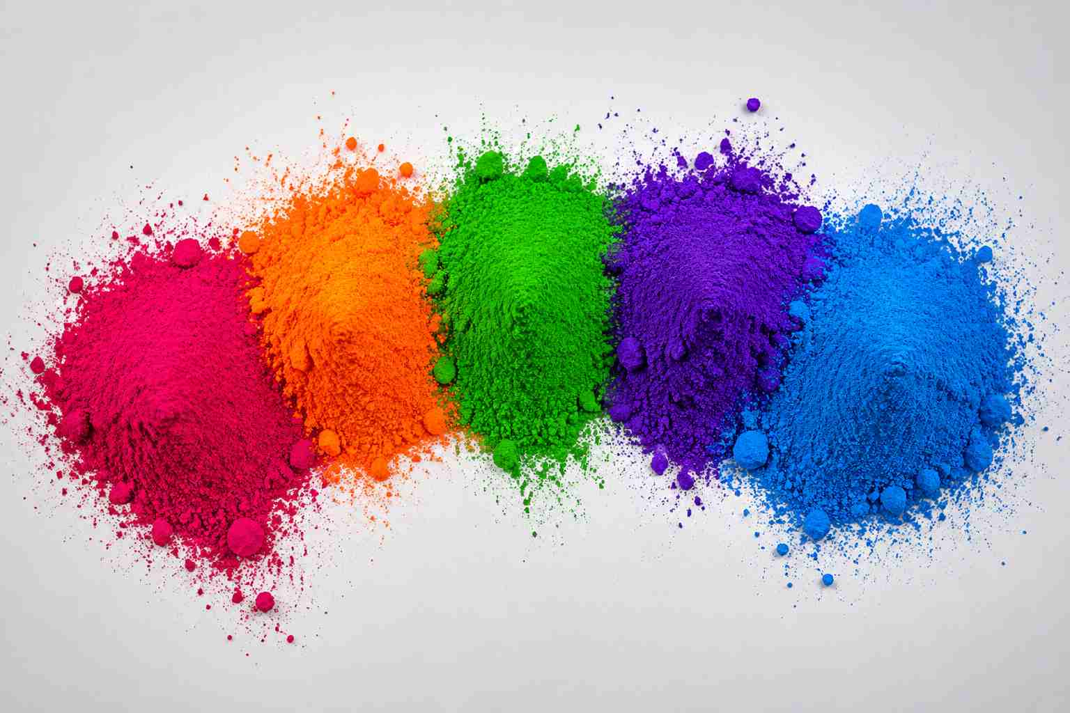 organic pigment powders in vivid colors