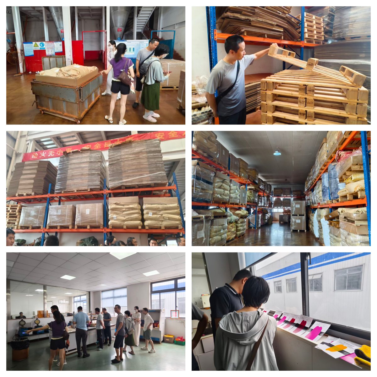 Fineland Chem team visiting the pigment production workshop