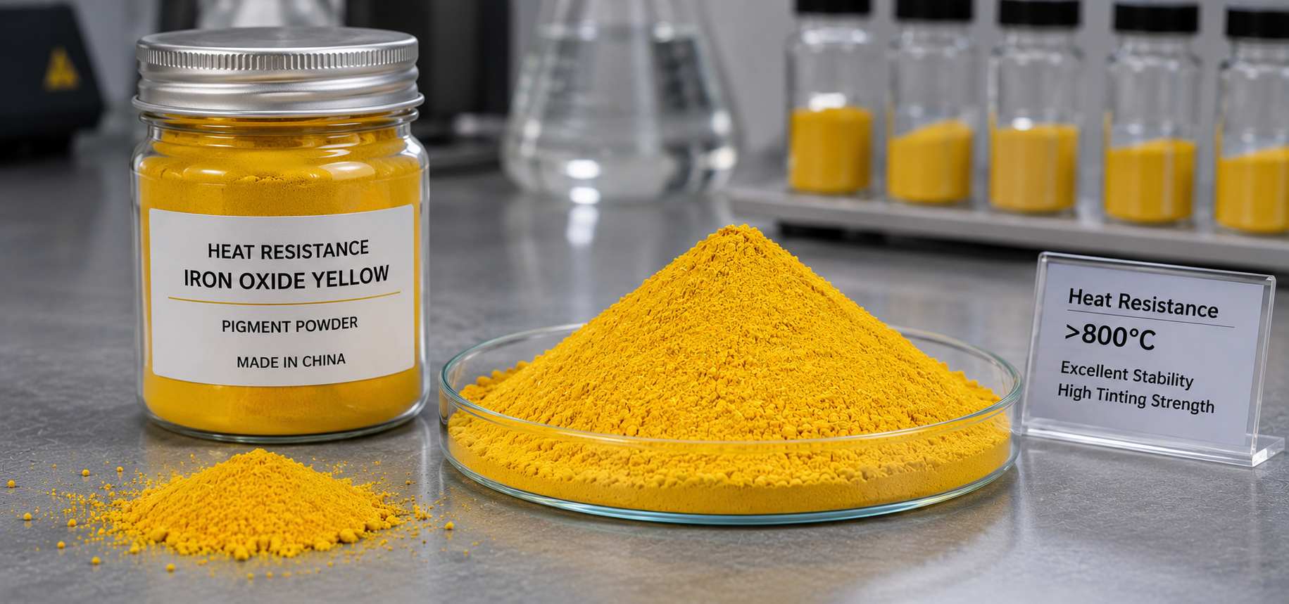Heat Resistance Iron Oxide Yellow Pigment Powder for High Temperature Industrial Applications