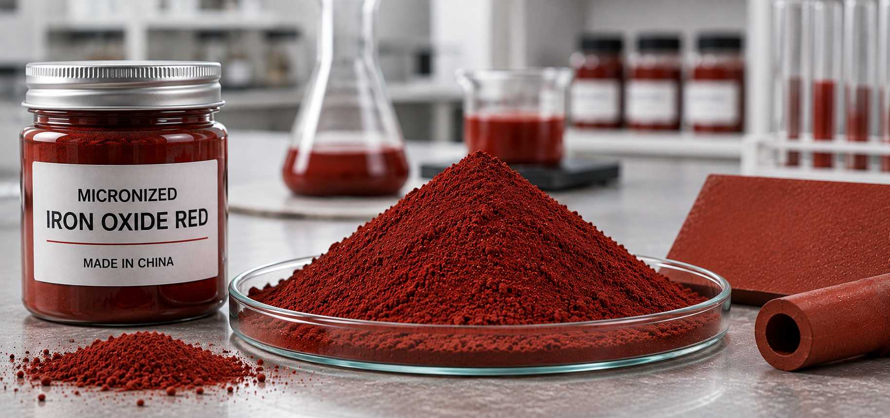 Micronized Iron Oxide Red Pigment Powder for Industrial Applications