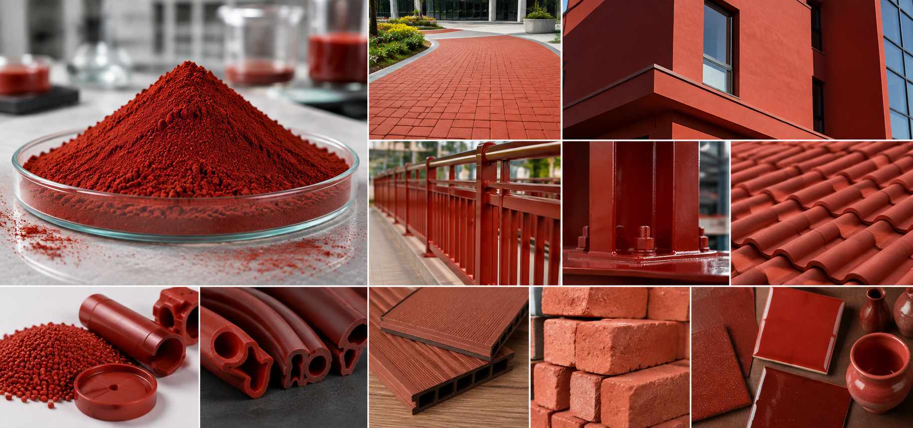 Micronized Iron Oxide Red Pigment Used in Concrete, Coatings and Plastics