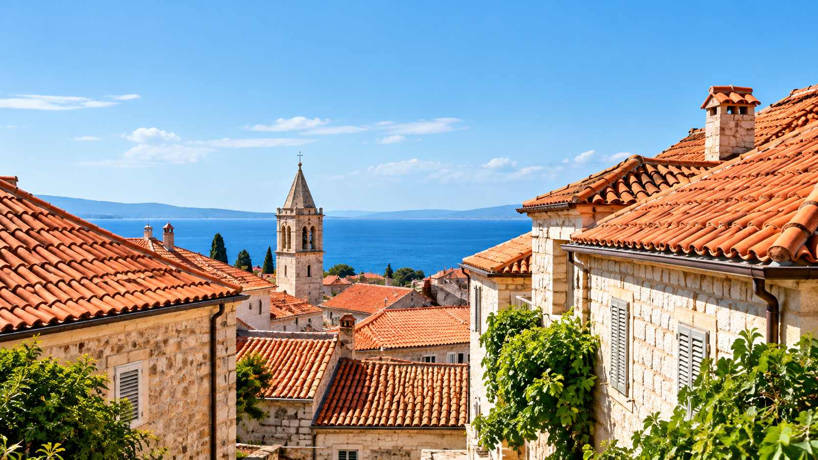 Terracotta roof tiles illustrating how infrared-reflective coatings can preserve traditional colors while helping reduce solar heat absorption.